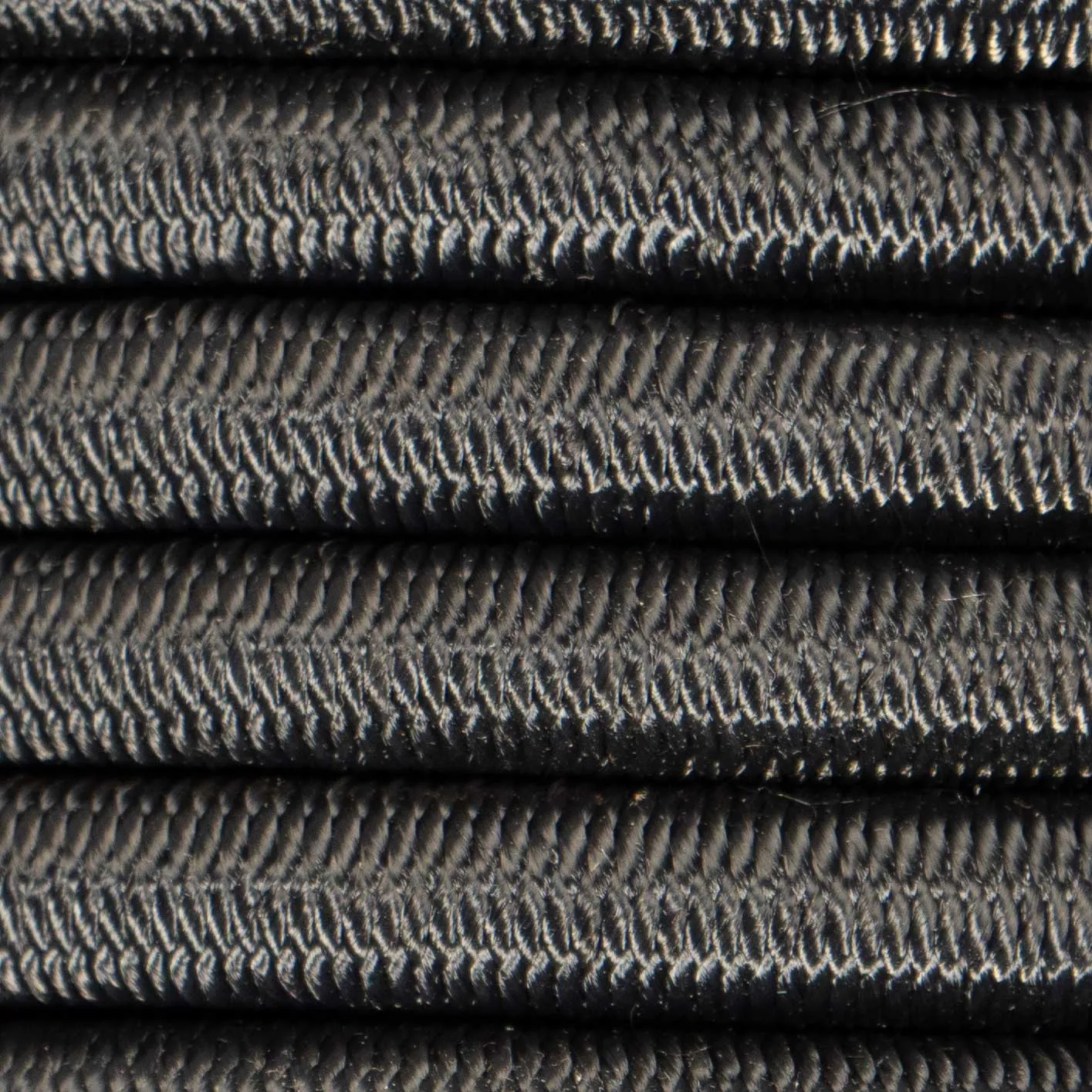 1/2''-12mm Black Polyester Shock Cord 100 ft