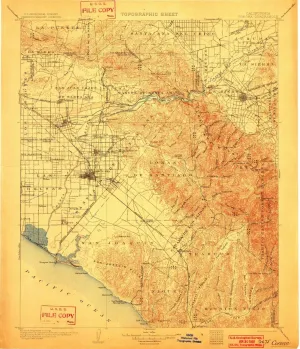 1902 Corona, CA  - California - USGS Topographic Map