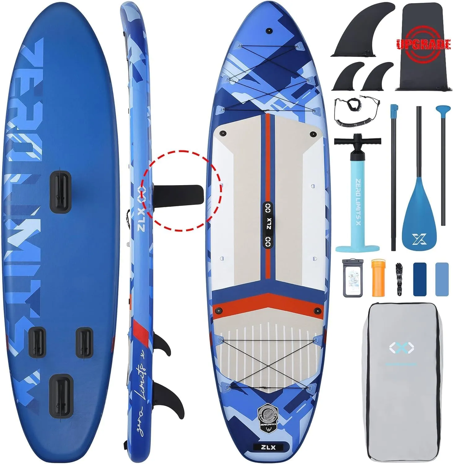 2 PCS Paddle Board - 10.5 FT Inflatable Stand Up Paddle Board with Accessories & 11.5 FT Inflatable Stand Up Paddle Board Skill Levels, Adults & Youth