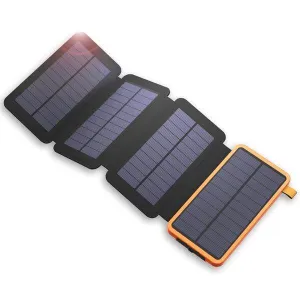 20000mAh Solar Power Bank With LED Flashlight Rainproof Dustproof Shockproof