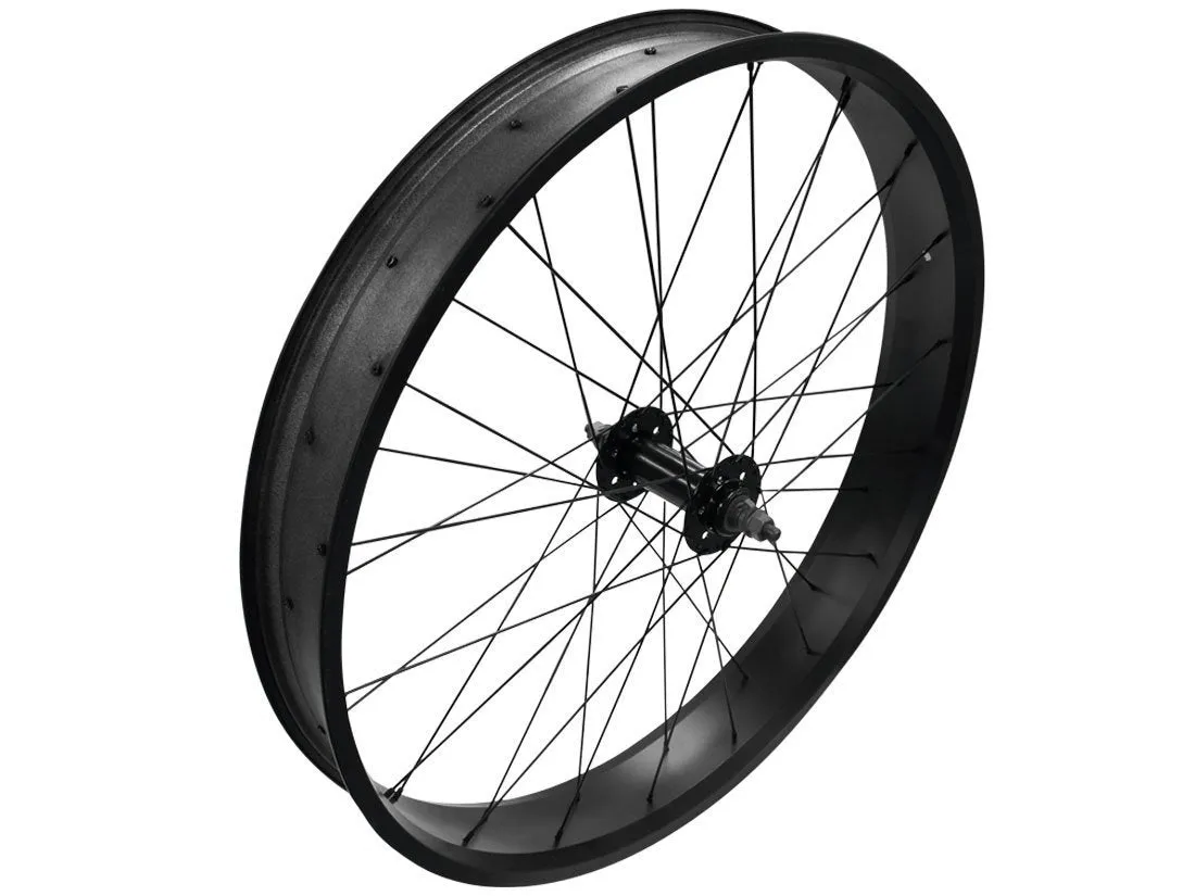 26" Fat Tire Single/7 Speed Beach Cruiser Wheel - Black - Rear Wheel Only