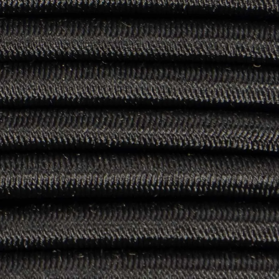 3/16''-5mm Black Polyester Shock Cord - Spool (500')