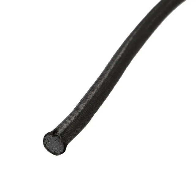 3/16''-5mm Black Polyester Shock Cord - Spool (500')