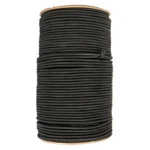 3/16''-5mm Black Polyester Shock Cord - Spool (500')