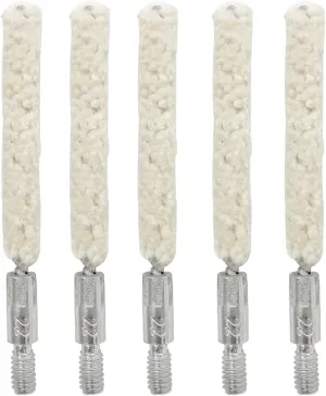 5 Pack Gun Cleanig Brush Bore Cotton Mop for Pistol Handgun Rifle Applying Gun Oil, Solvent, Bore Cleaning Gun Maintenance