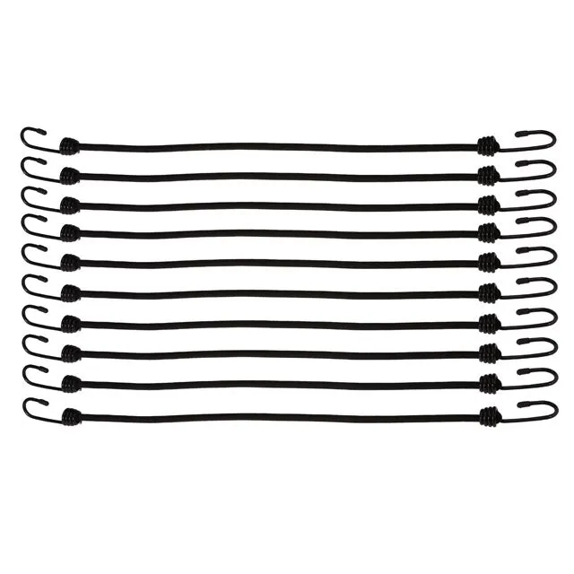 5/16" x 36" Black Bungee Cords (bundle of 10) - 8mm