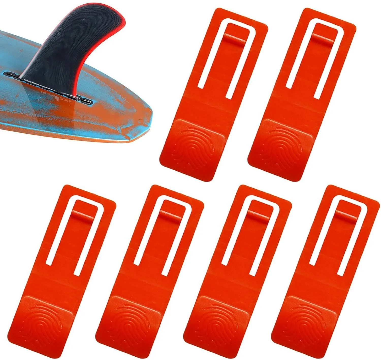 6 Board Fin Clip - Replacement Surfboard Fin Base Pin, Surfboard Fin Fastener, Surfboard Fin Clips, Paddle Board Fin Replacement, Surfing Gear Fin Bracket
