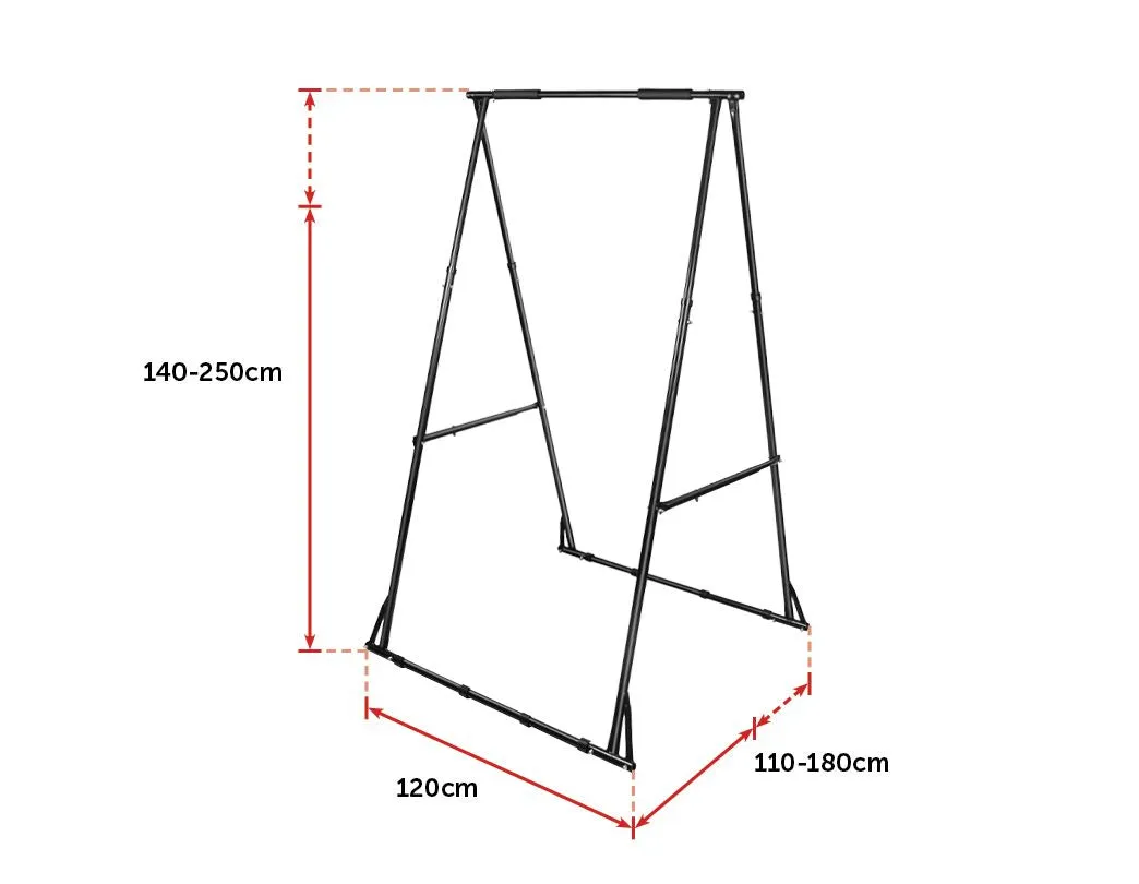 Adjustable Free-Standing Pull-Up Bar with Foam Grips