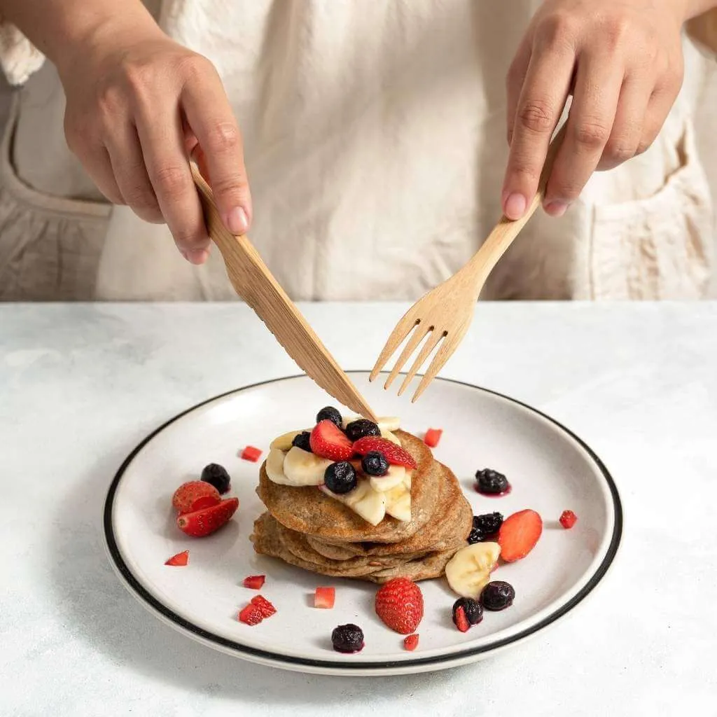 Bamboo Cutlery Set (Brown bag)
