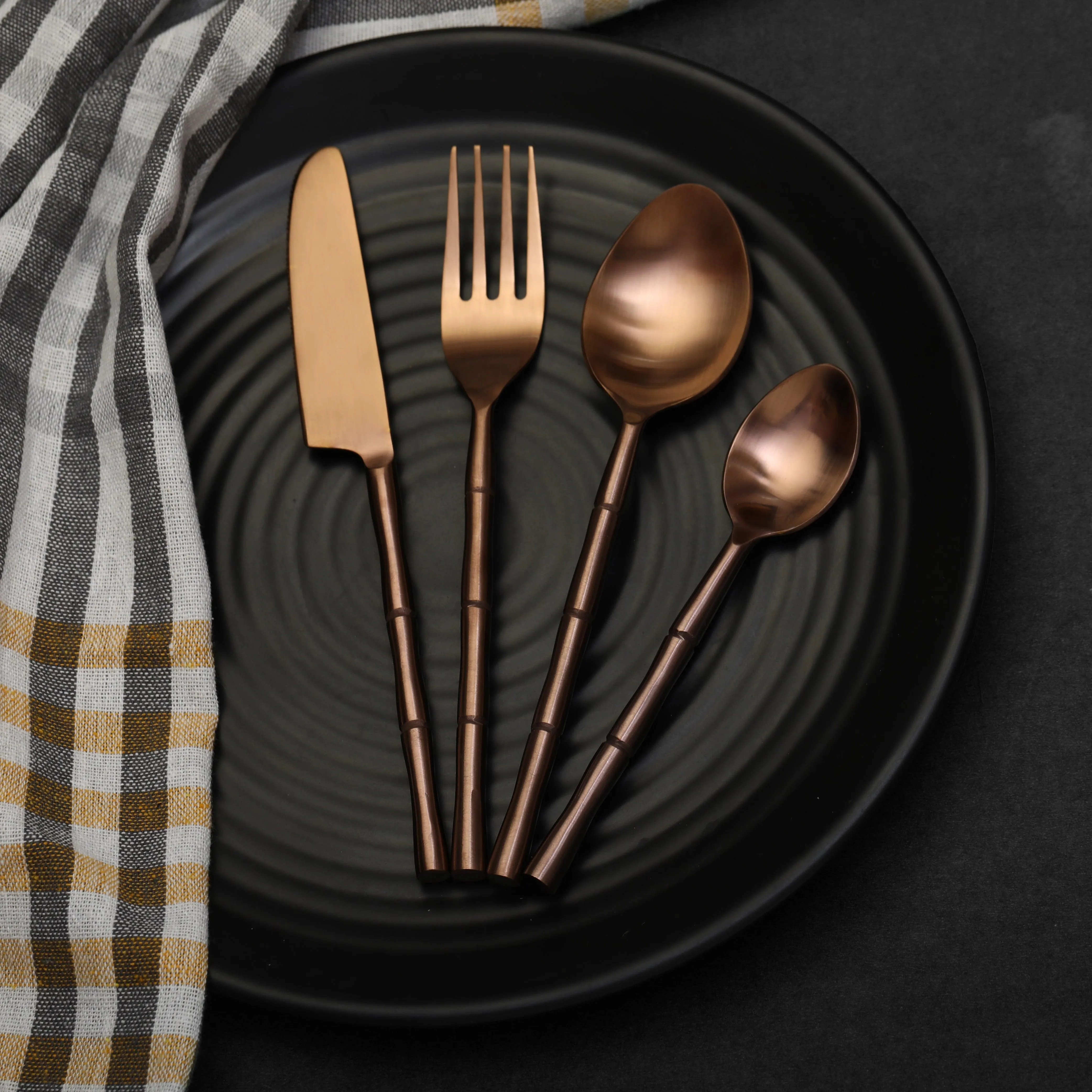 Bamboo Cutlery Set of 16 |  Spoon, Fork And Knife for Kitchen