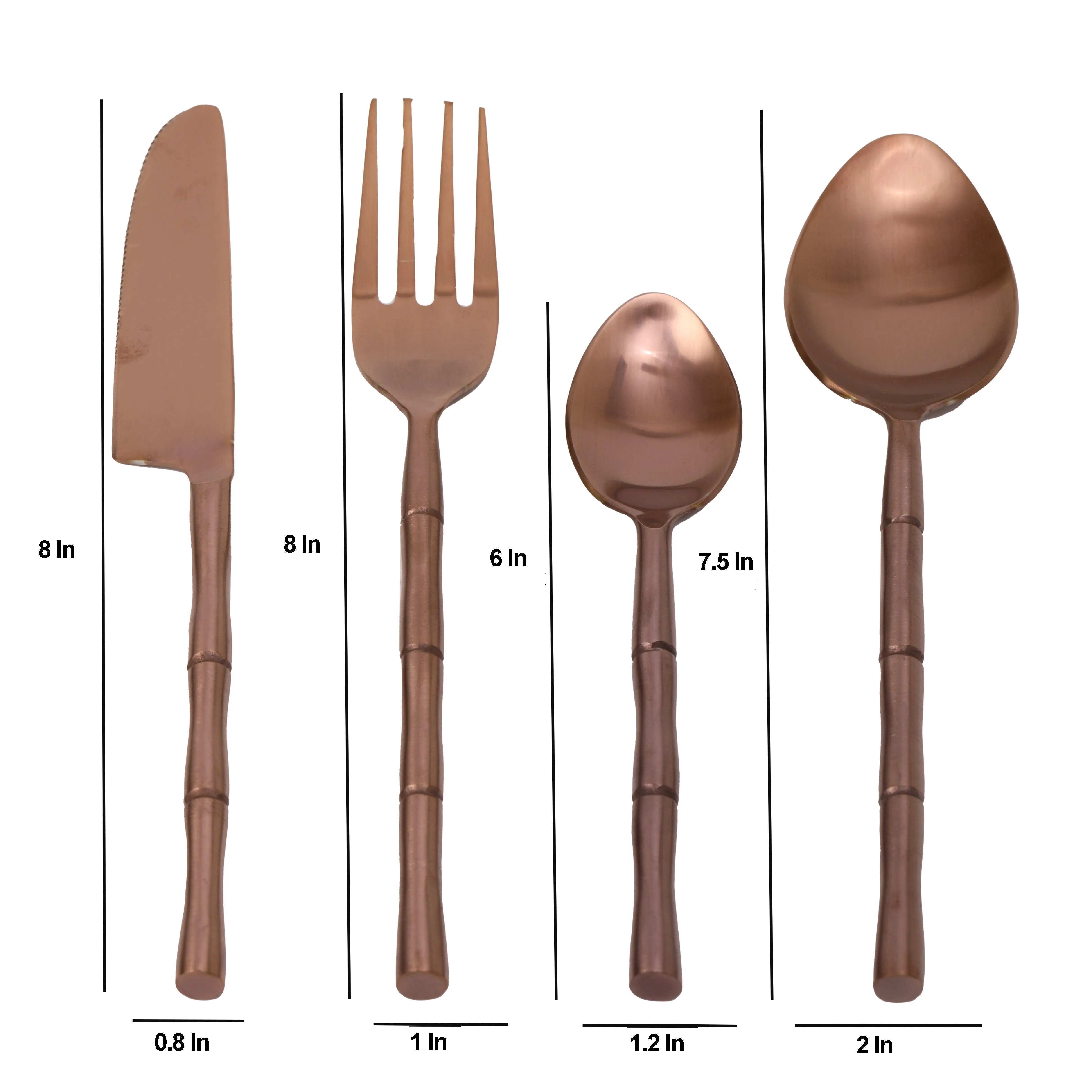 Bamboo Cutlery Set of 16 |  Spoon, Fork And Knife for Kitchen