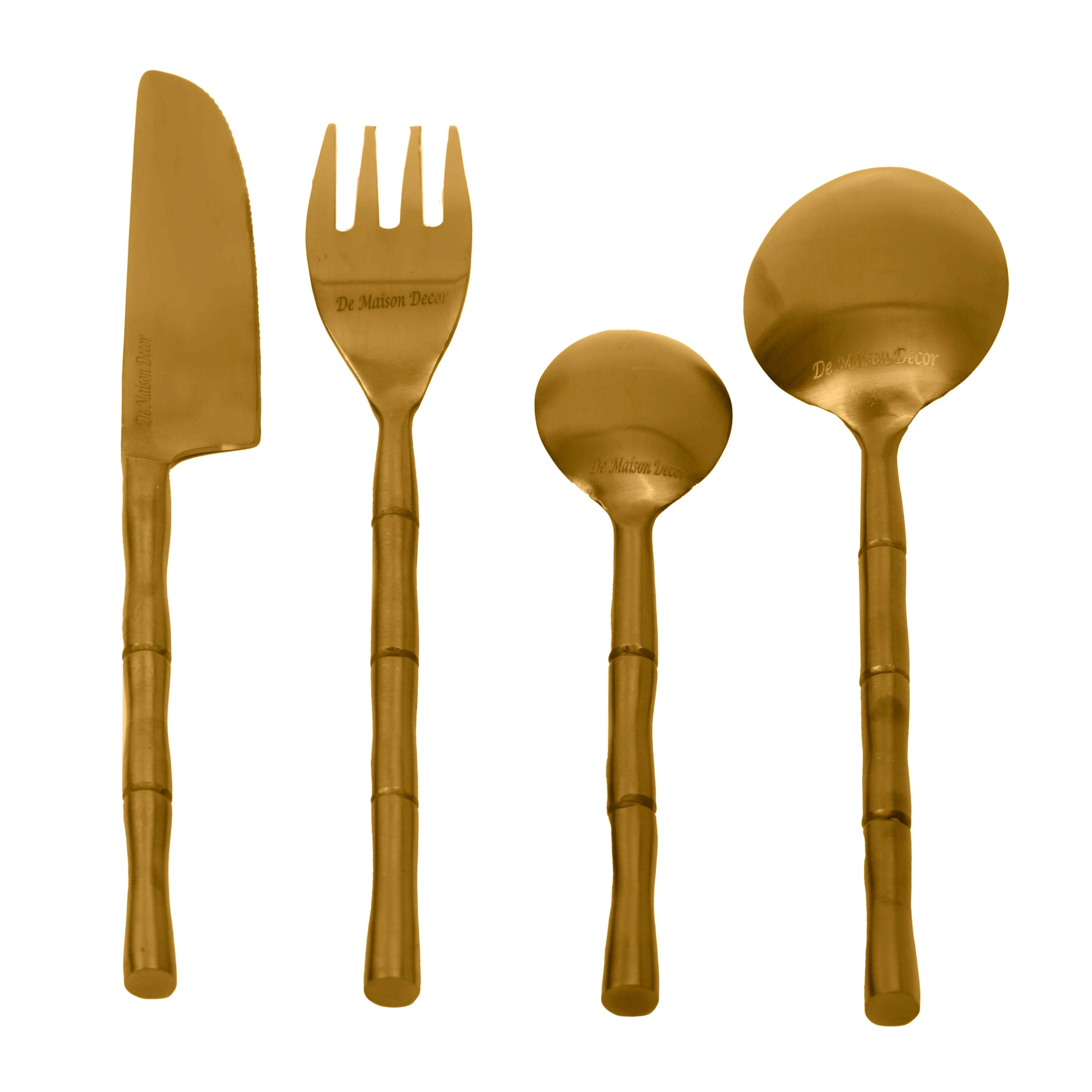 Bamboo Cutlery Set of 16 |  Spoon, Fork And Knife for Kitchen