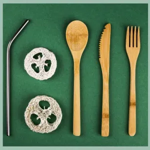 Bamboo Travel Cutlery Set