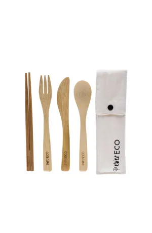 Ever Eco Bamboo Cutlery Set With Chopsticks