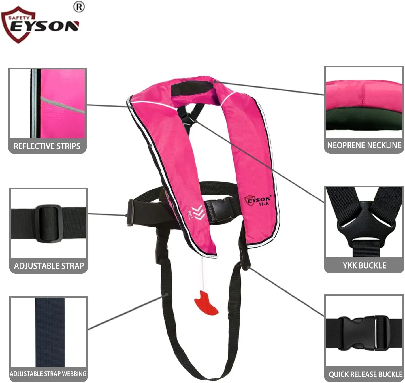 Eyson Inflatable Life Jacket Inflatable Life Vest for Child Classic Automatic