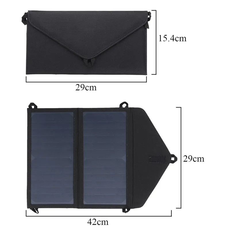 Folding 35W Solar Panel Power Outdoor Cells for Smartphones