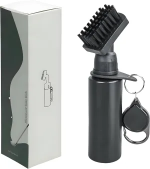 Golf Club Cleaner Brush with Scalable Retainer Clip and Squeeze Water Bottle 7.5 Inches Holds 4 Ounces of Water, Essentials Golf Accessories for Men, Best Golf Gifts for Men