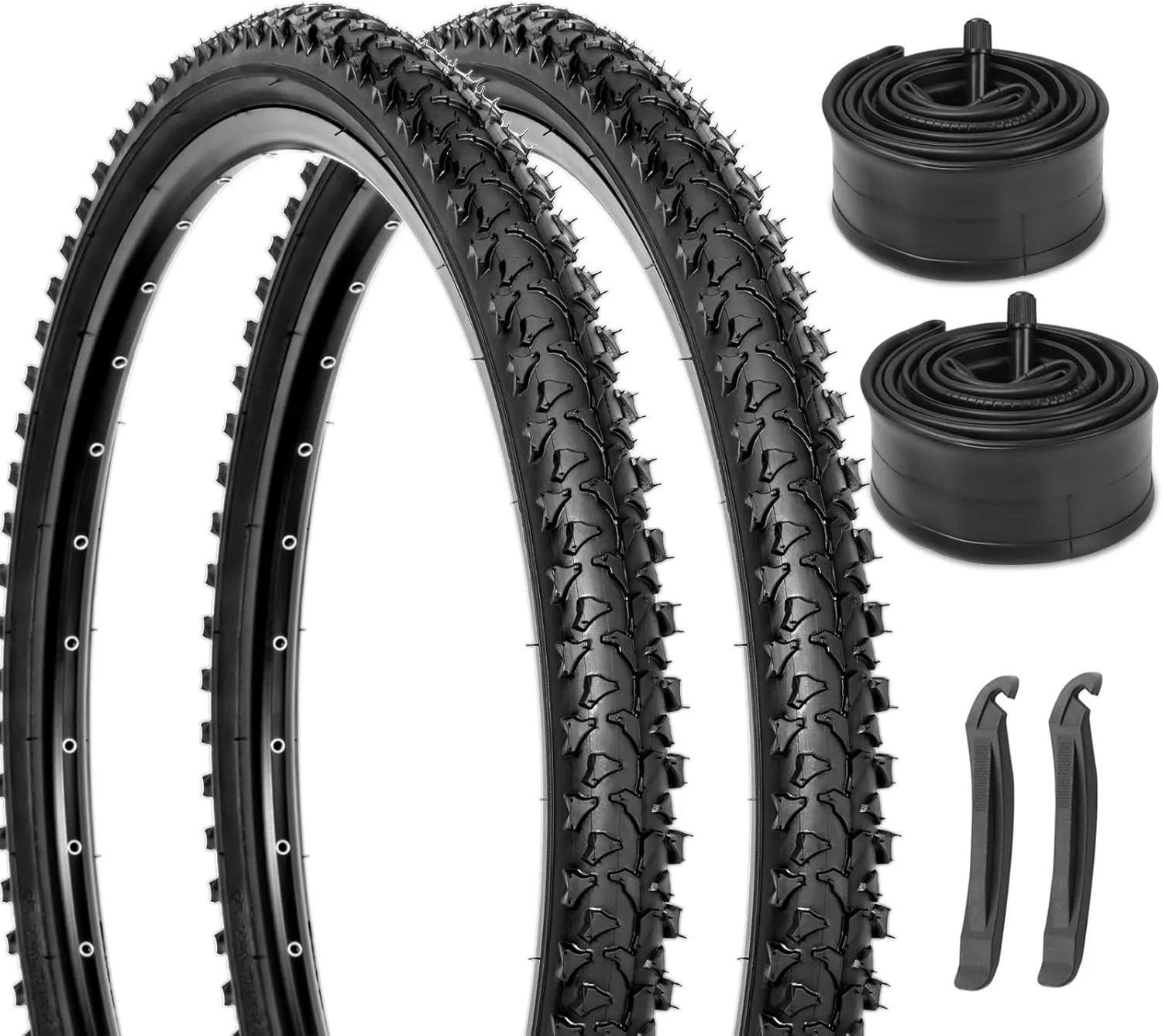Hycline Mountain Bike Replacement Tire: 26x1.95 inch (52-559mm) Premium Butyl Rubber Puncture-Resistant Folding Bicycle Tire Compatible with MTB Off-Road Bike