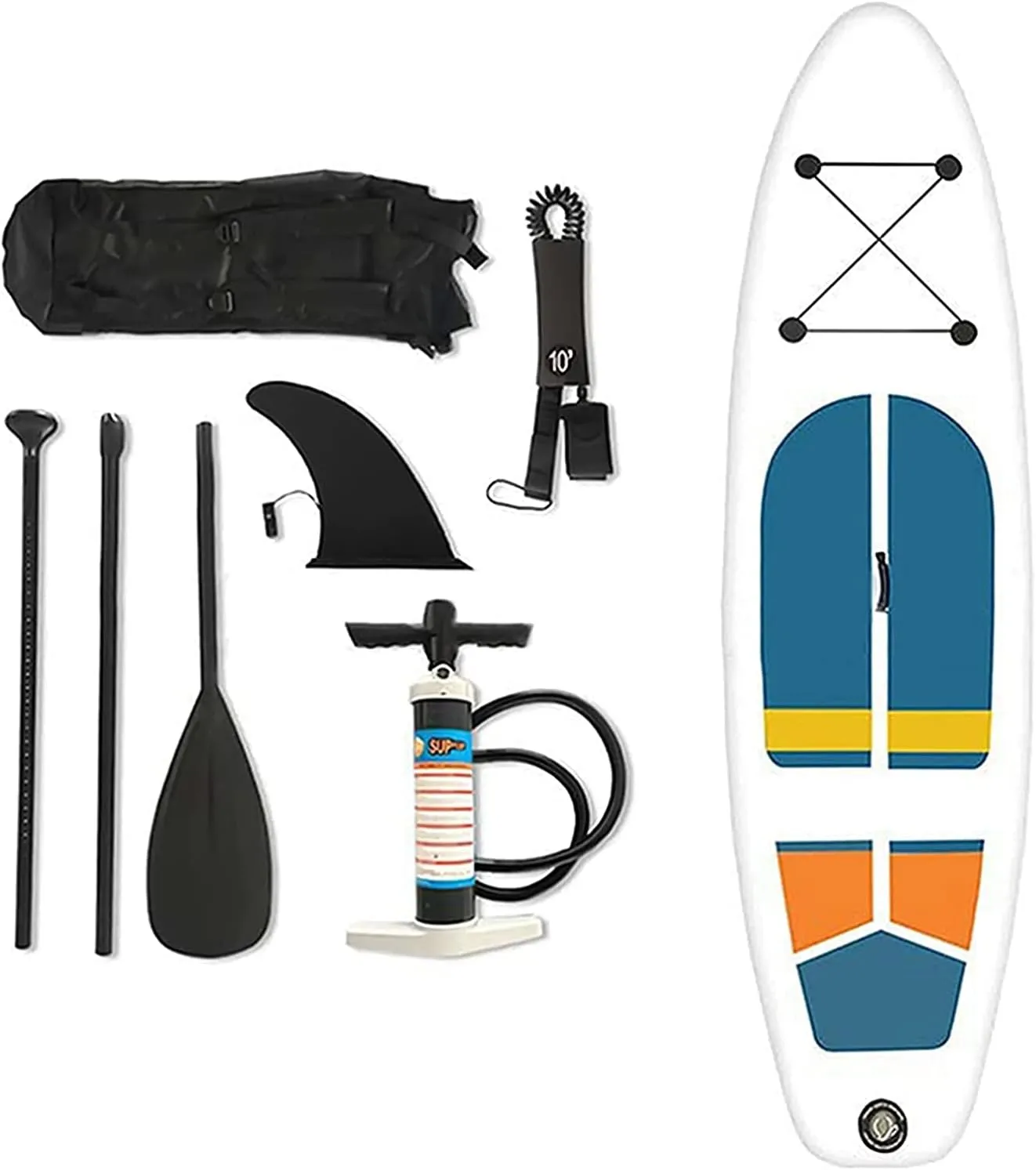 Inflatable Stand Up Paddle Board, 320 X 76 X 15 Cm Paddle Surfboard Stable Lightweight Paddle,with Accessories SUP Board Surfboard Suit