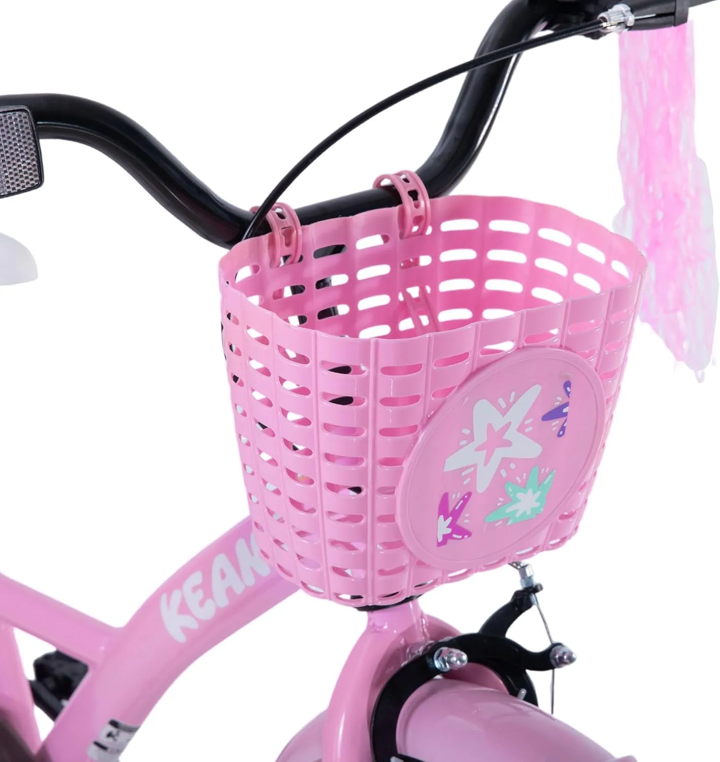KEANO Zinnia Kids Bike for Girls Ages 3-10 Years, 14 16 20 Inch Girls' Bikes with Doll Seat, Streamers and Basket, Children Bicycles
