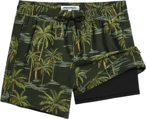 maamgic Men's Swim Trunks 5.5 inch Recycled Beach Shorts with Compression Liner Quick Dry Swim Shorts Zipper Pockets