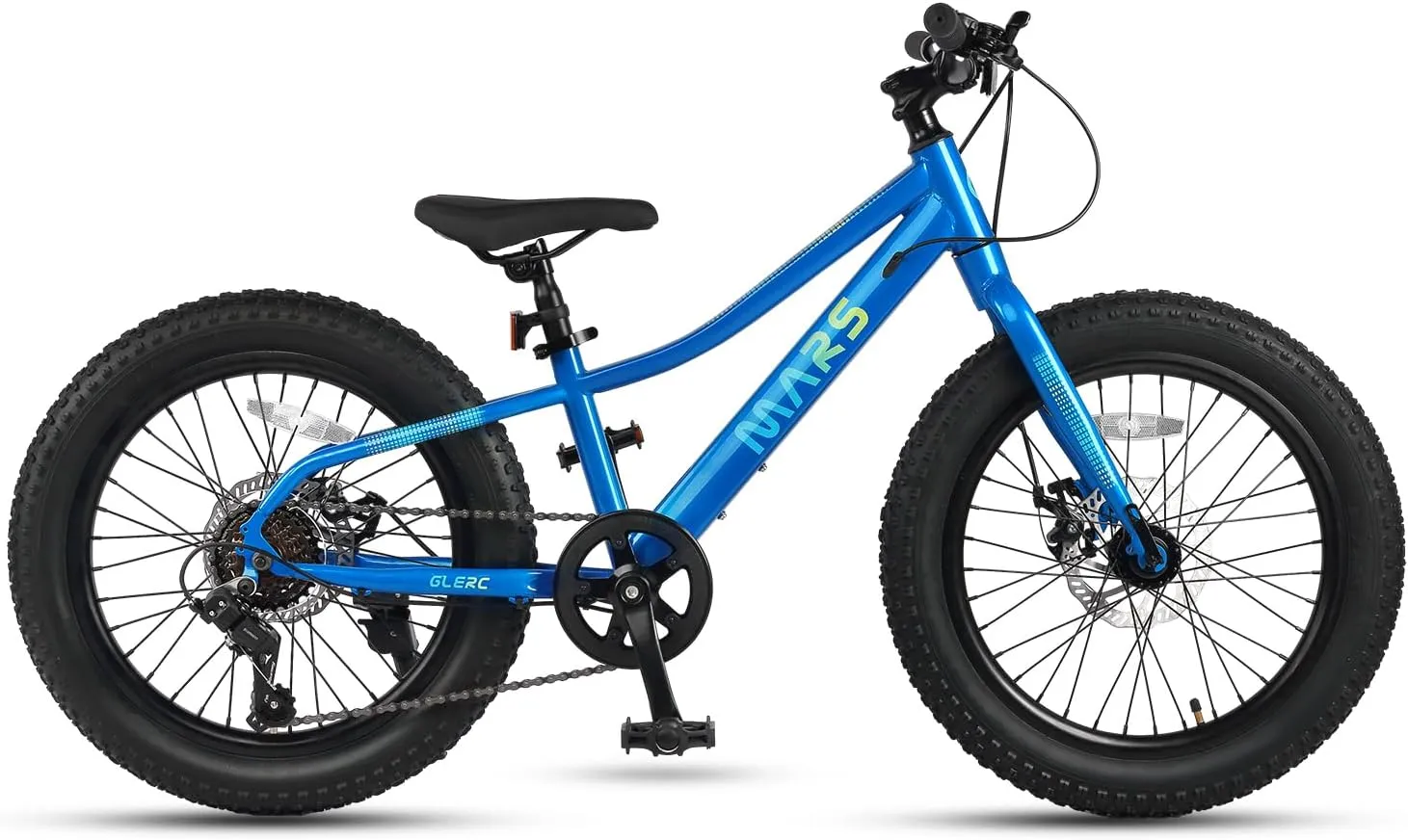 Mars Kids Mountain Bike, 20 24 Inch Fat Tire Bike for Teen Ages 6-14 Year Old, Bicycle with 2.8-Inch Wide Tires and 6 Speed Drivetrain, Multiple Colors
