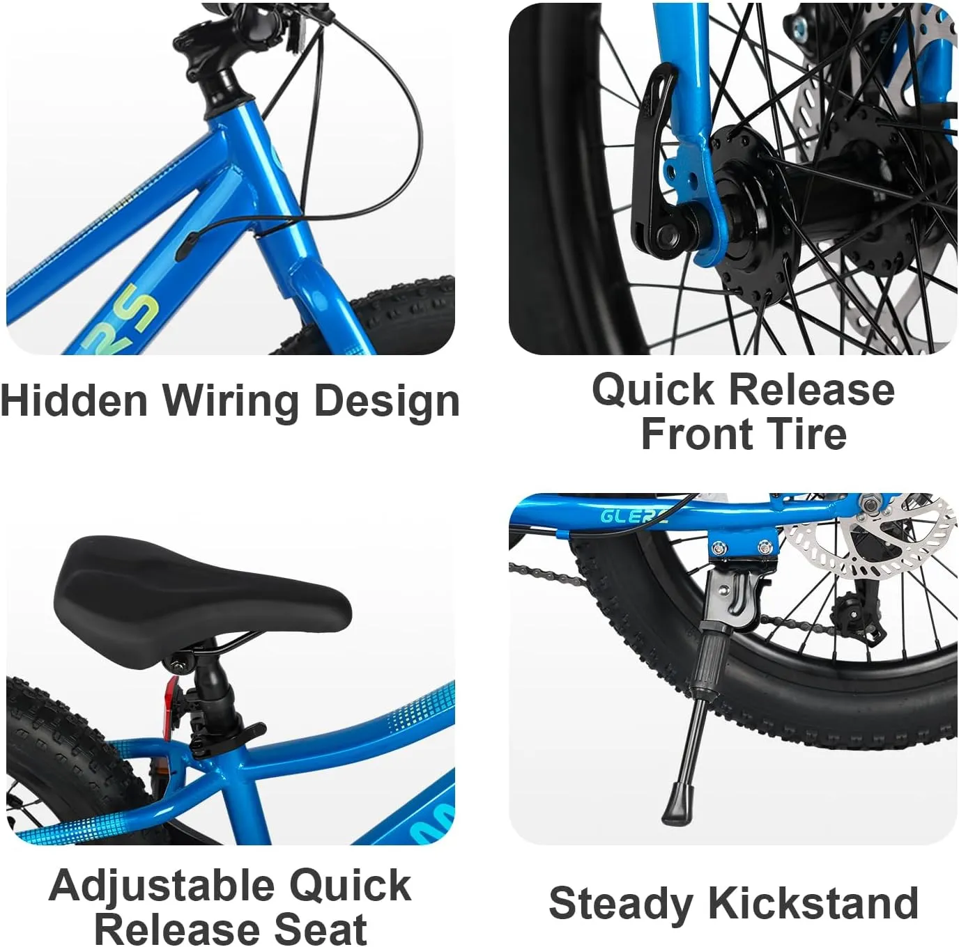Mars Kids Mountain Bike, 20 24 Inch Fat Tire Bike for Teen Ages 6-14 Year Old, Bicycle with 2.8-Inch Wide Tires and 6 Speed Drivetrain, Multiple Colors