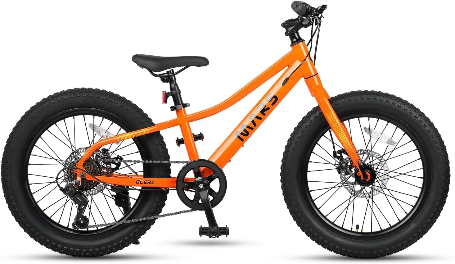 Mars Kids Mountain Bike, 20 24 Inch Fat Tire Bike for Teen Ages 6-14 Year Old, Bicycle with 2.8-Inch Wide Tires and 6 Speed Drivetrain, Multiple Colors