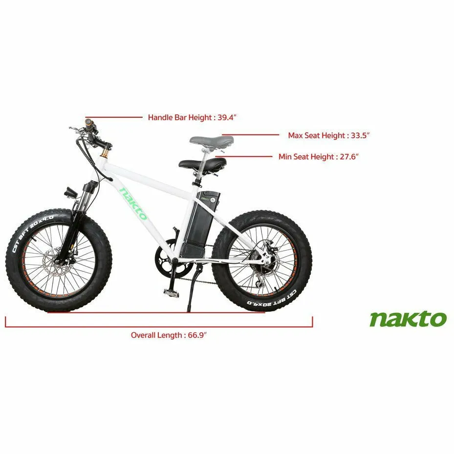Nakto Mini Cruiser Fat Tire Electric Bike