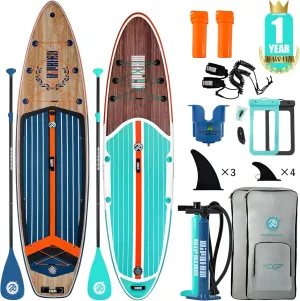 Niphean Inflatable Paddle Board, Niphean Inflatable Stand Up Paddle Board with Durable SUP Accessories, 11' and 10'6'' Stable Inflatable Paddle Boards for Adults & Youth of All Skill Levels