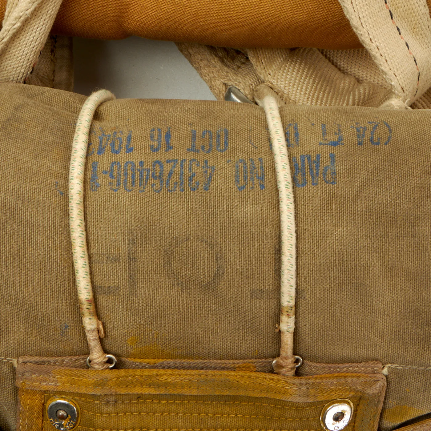 Original British WWII RAF Observer Pilot's Irvin Parachute Harness With American Type A-3 Reserve Chute - Dated 1943