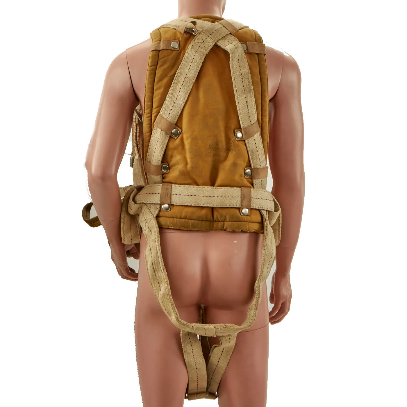 Original British WWII RAF Observer Pilot's Irvin Parachute Harness With American Type A-3 Reserve Chute - Dated 1943