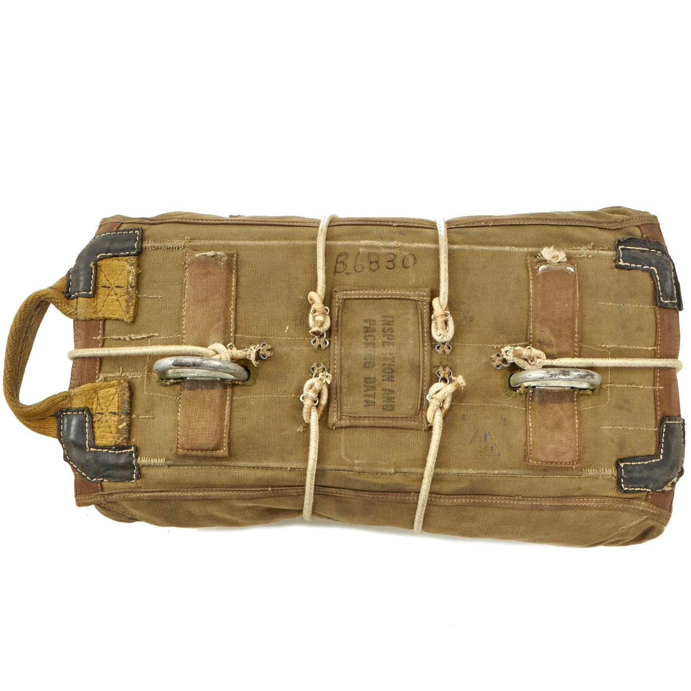 Original British WWII RAF Observer Pilot's Irvin Parachute Harness With American Type A-3 Reserve Chute - Dated 1943