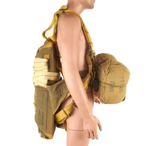 Original U.S. WWII Army Airborne T-5 Main & Reserve Parachute Packs with Rigging - Dated 1943 & 1944