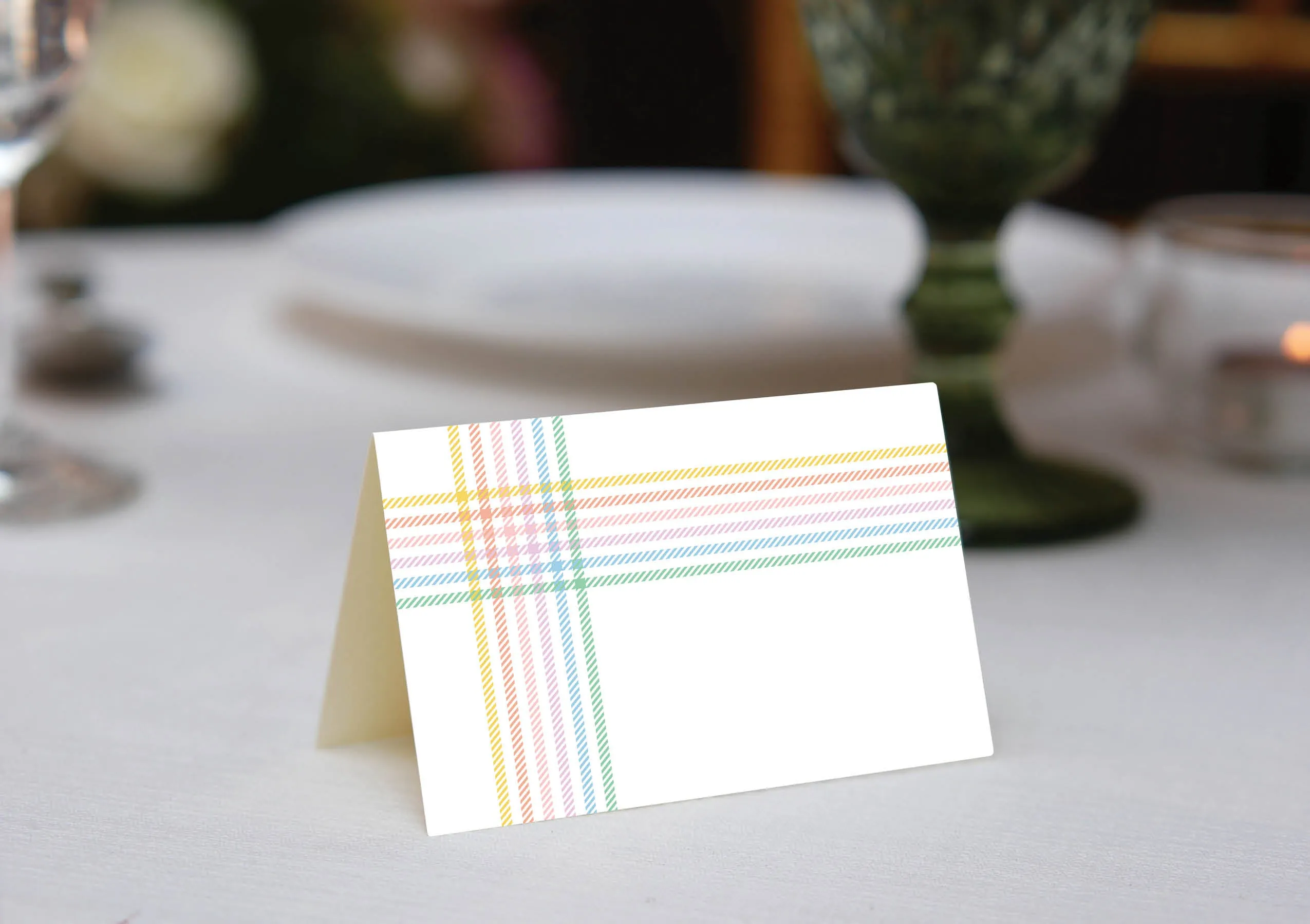 Plaid Place Cards