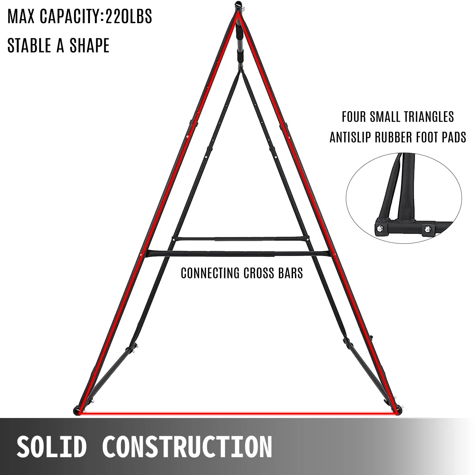 Pull Up Bar Stand 240lbs Height Adjustable
