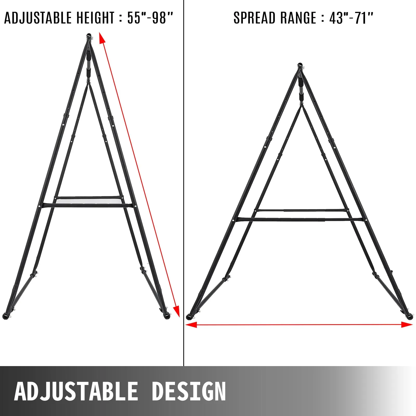 Pull Up Bar Stand 240lbs Height Adjustable
