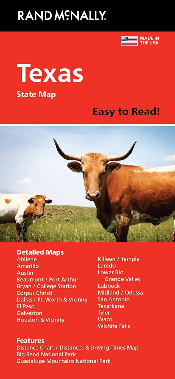 Rand McNally Easy to Read: Texas State Map Map  Folded Map, February 15, 2024