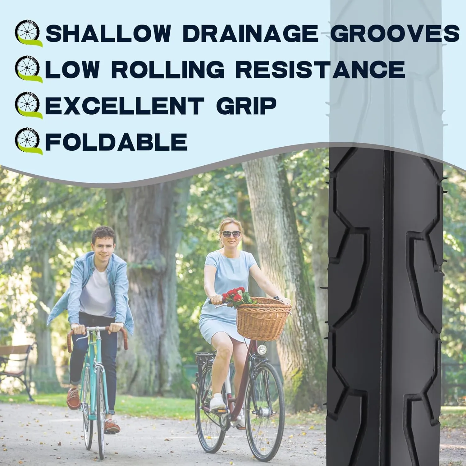 SIMEIQI 26x1.95 Slick Bike Tires (50-559) or with 26" Bike Tubes 32mm Schrader Valve Suitable for 26 x 1.90 26 x 1.95 26 x 2.0 26 x 2.125 Bicycle Tires and Tubes for City Road Bicycles