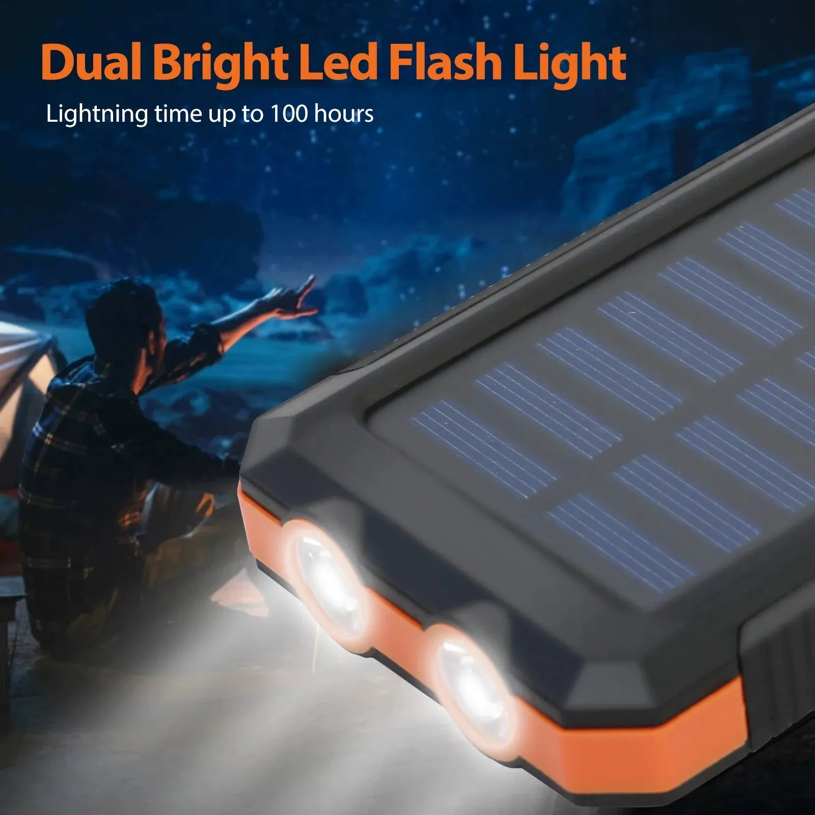 Solar Portable Charger with LED