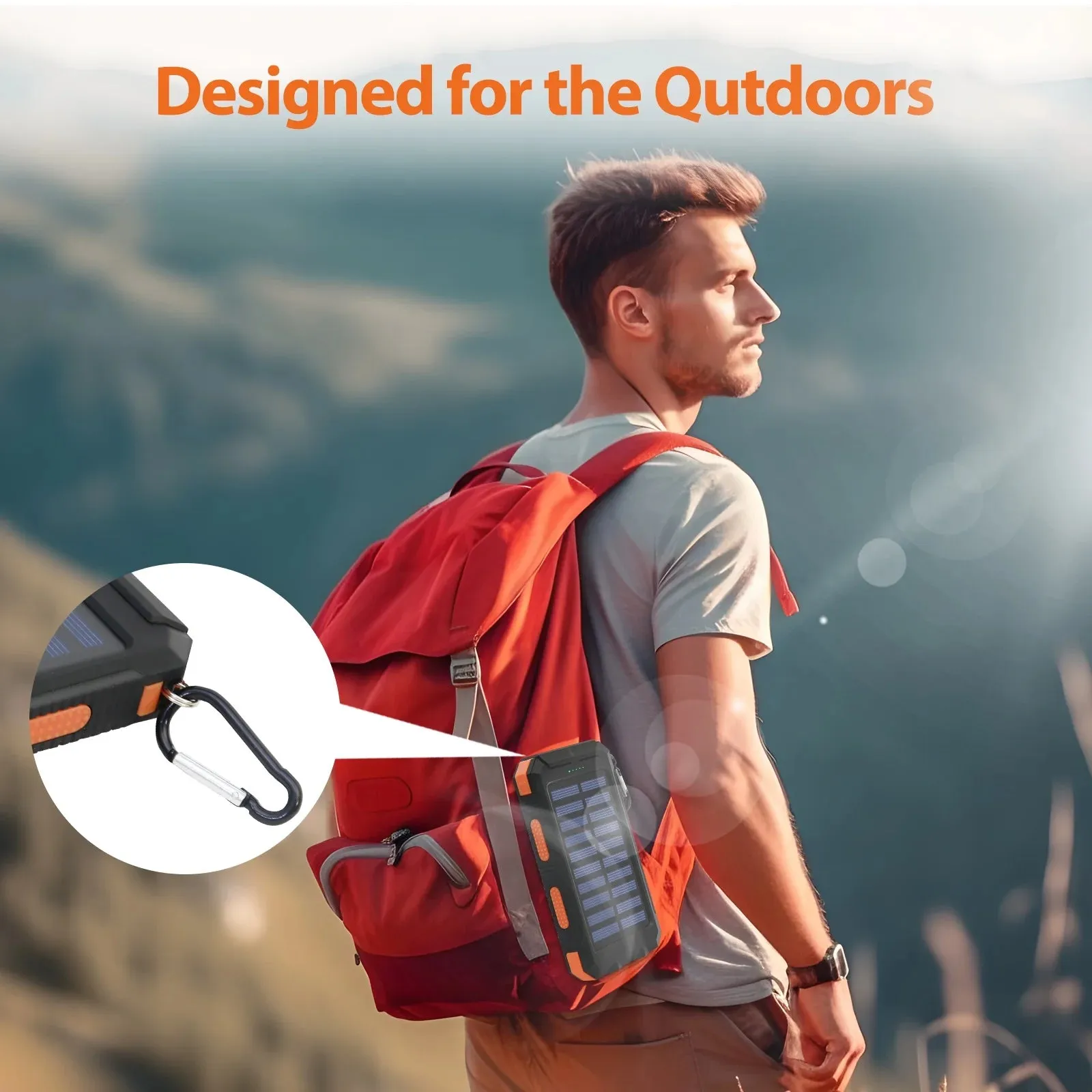 Solar Portable Charger with LED
