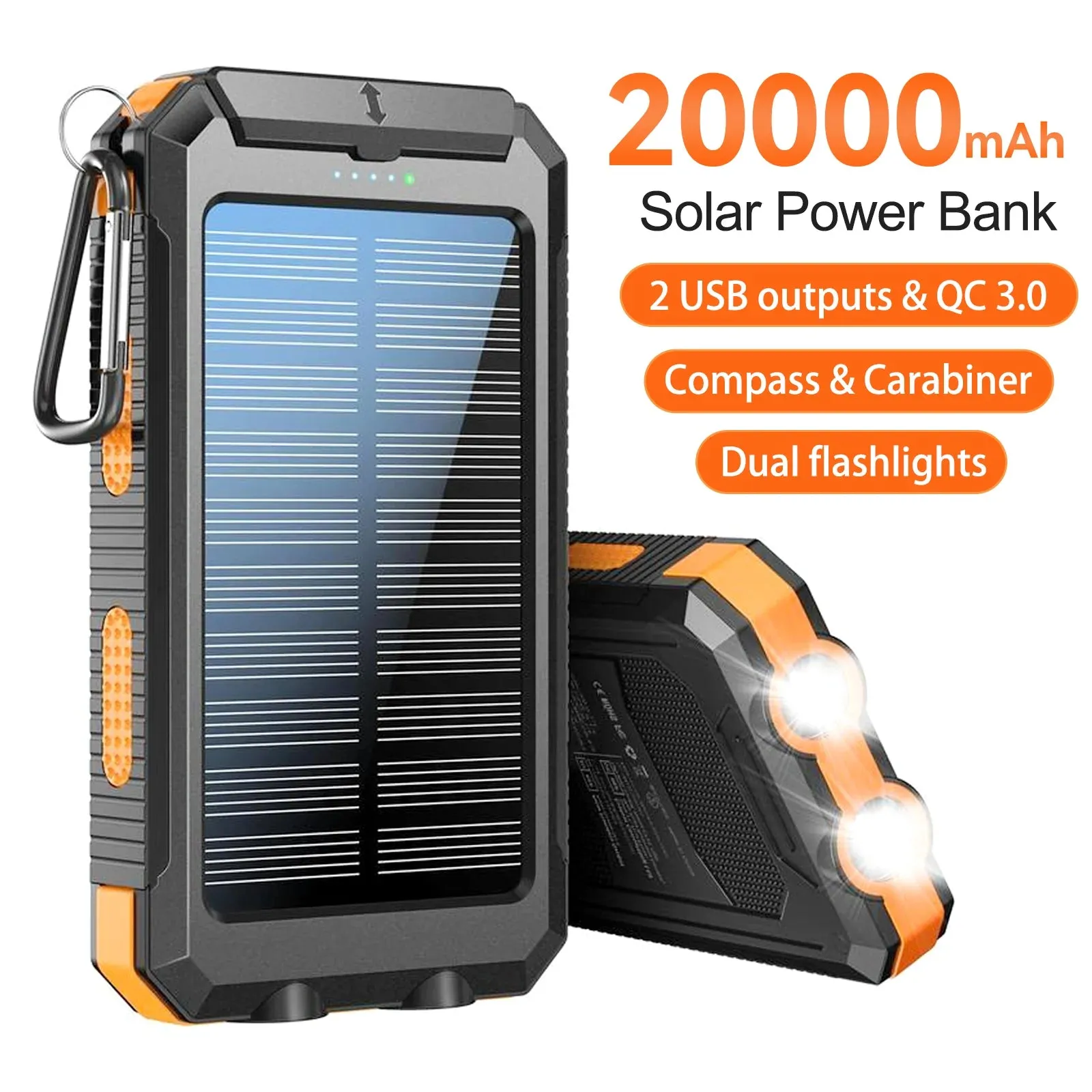 Solar Portable Charger with LED