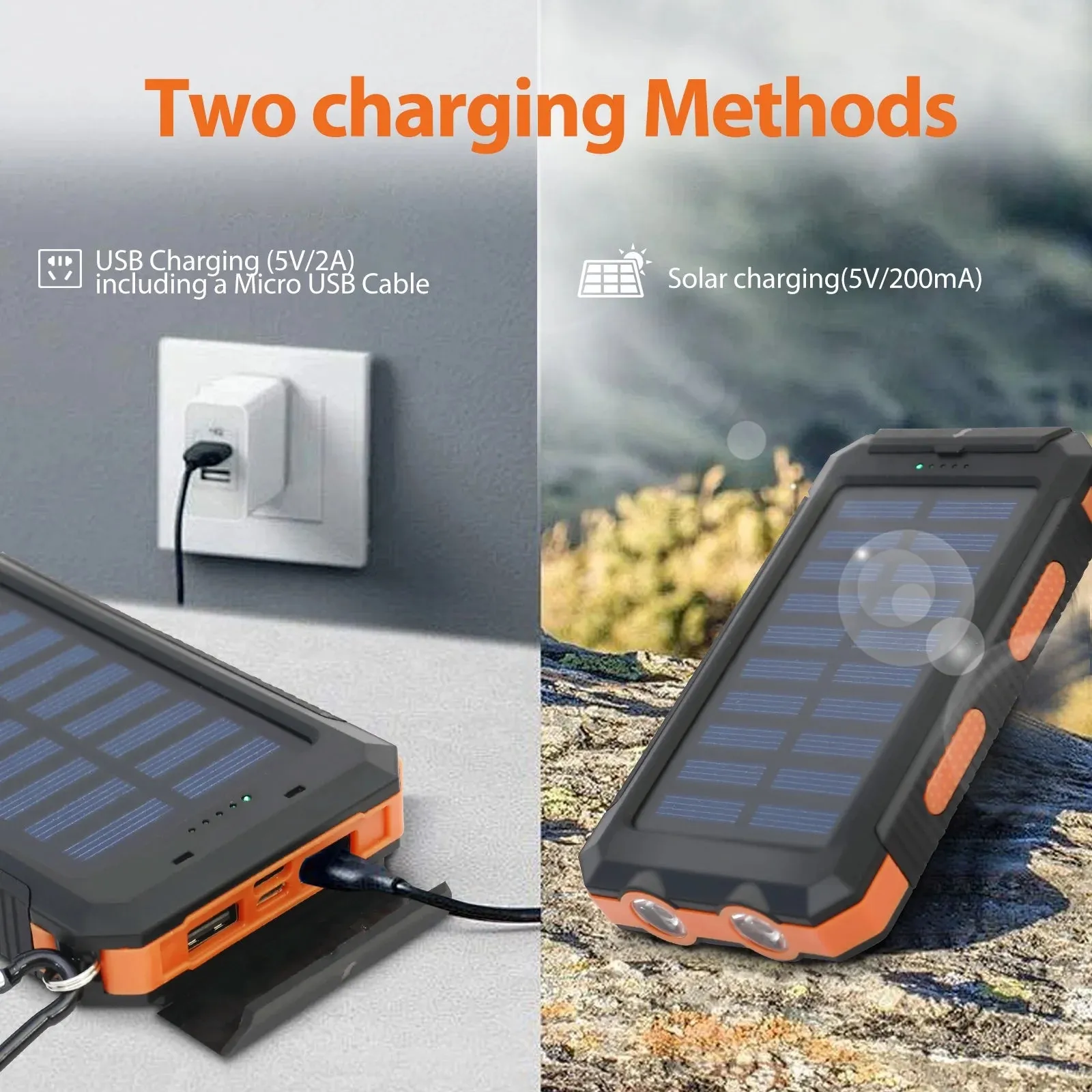 Solar Portable Charger with LED