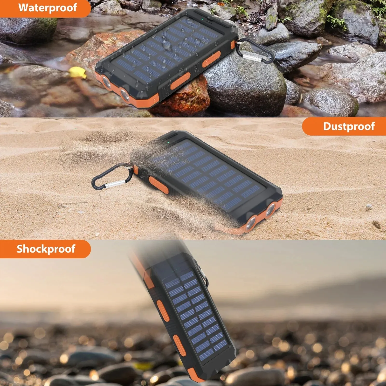 Solar Portable Charger with LED