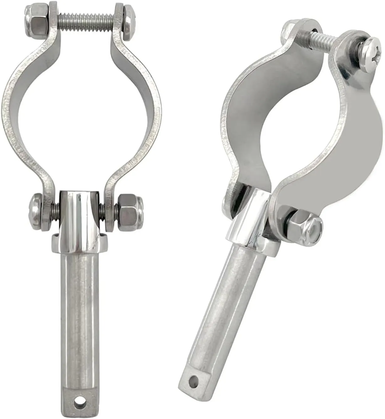 Stainless Steel Clamp on Rowlock or Oarlocks, Side Mount Boat Socket for Marine Raft Kayak/Yacht