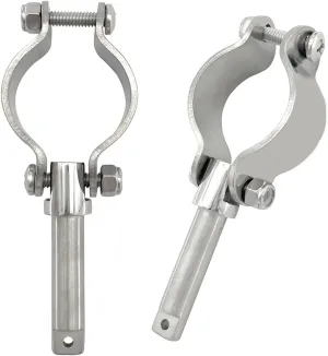 Stainless Steel Clamp on Rowlock or Oarlocks, Side Mount Boat Socket for Marine Raft Kayak/Yacht