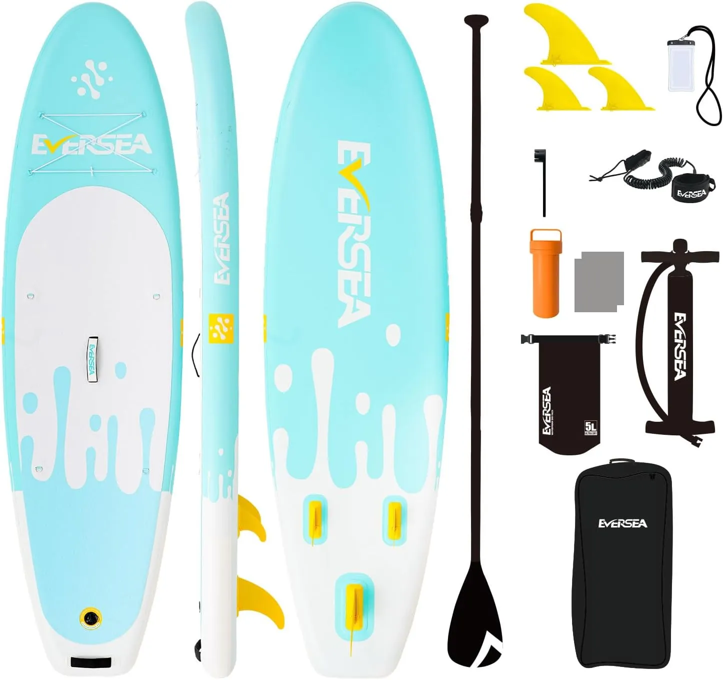 Stand-Up Paddle Boards, 10 ft Inflatable Paddle Board with SUP Accessories, Non-Slip Comfort EVA Deck, Dual PVC Layer, 33 in Extra Wide Stable Basic All-Around Paddleboard (Matcha)