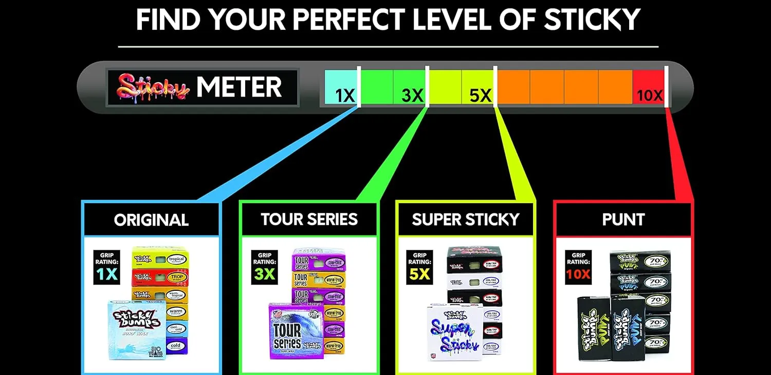Sticky Bumps Surf Wax | Different Ranges of Temperatures | Stay Sticky with This Awesome Wax and take Those Waves Like a Pro!