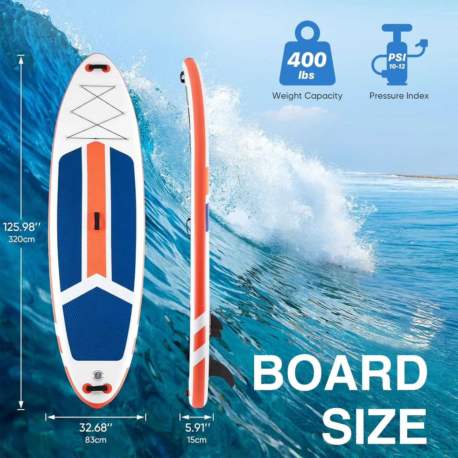 Sweetcrispy Inflatable Stand Up Paddle Board with Premium SUP Paddleboard Accessories,2-in-1 Paddle,Wide Stable Design,Non-Slip Comfort Deck for Adults & Youth of All Skill Levels