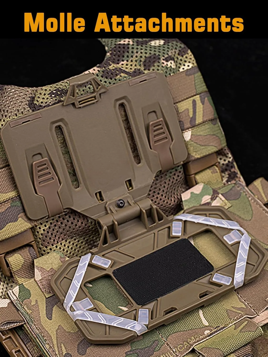 Tactical Gear Plate Carrier Vest Accessories Phone Chest Mount Holder for Screen Size 4.7"-6.7"